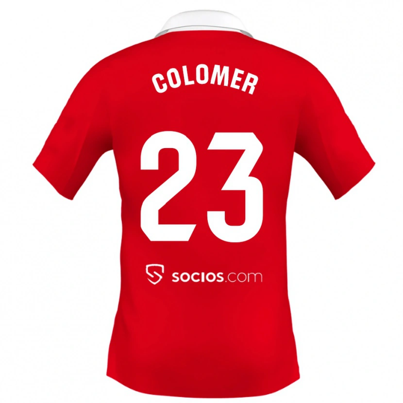 Danxen Barn Carlos Colomer #23 Rød Hvit Grå Bortetrøye Drakt Trøye 2025/26 Skjorter T-Skjorte