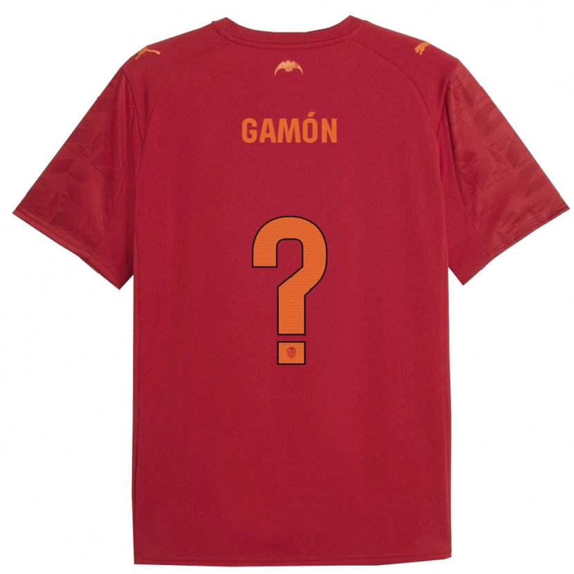 Danxen Barn Rodrigo Gamón #0 Rød Oransje Bortetrøye Drakt Trøye 2025/26 Skjorter T-Skjorte