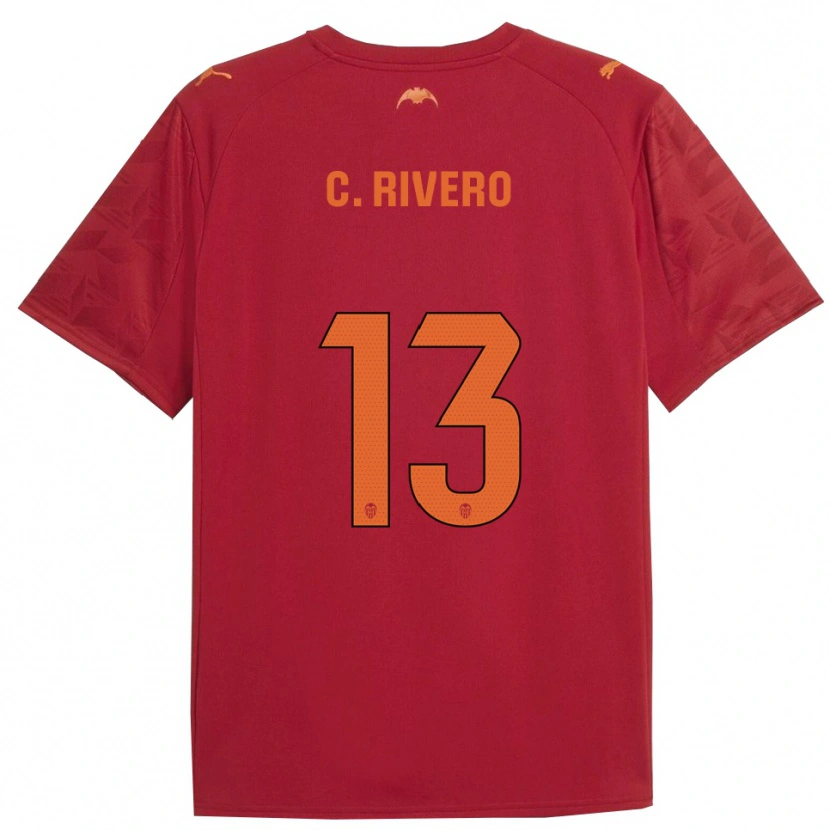 Danxen Barn Cristian Rivero #13 Rød Oransje Bortetrøye Drakt Trøye 2025/26 Skjorter T-Skjorte