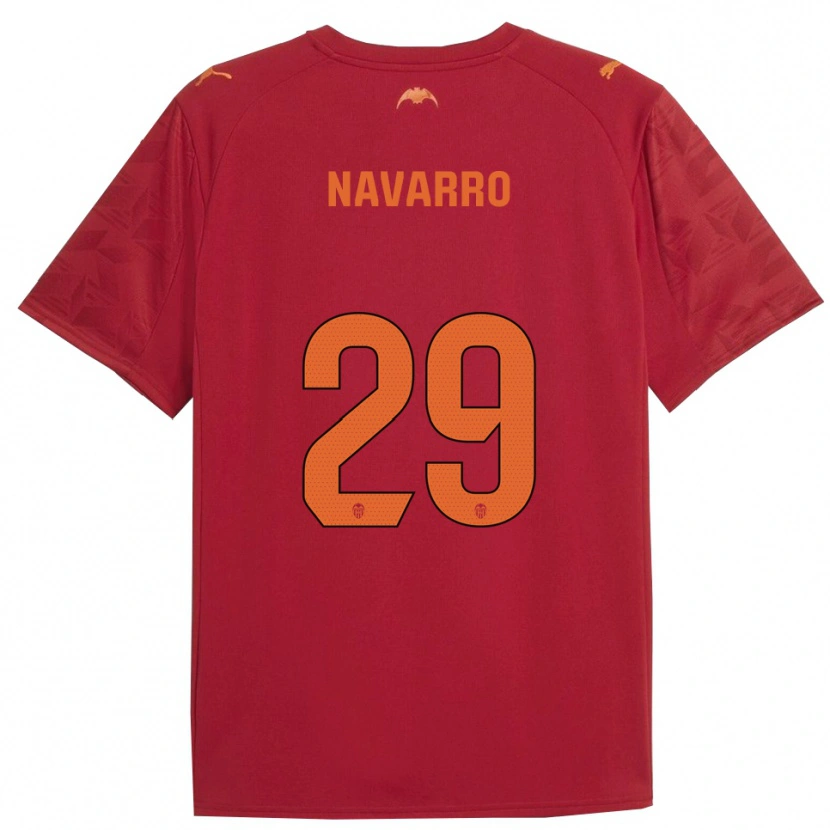 Danxen Barn Marcos Navarro #29 Rød Oransje Bortetrøye Drakt Trøye 2025/26 Skjorter T-Skjorte