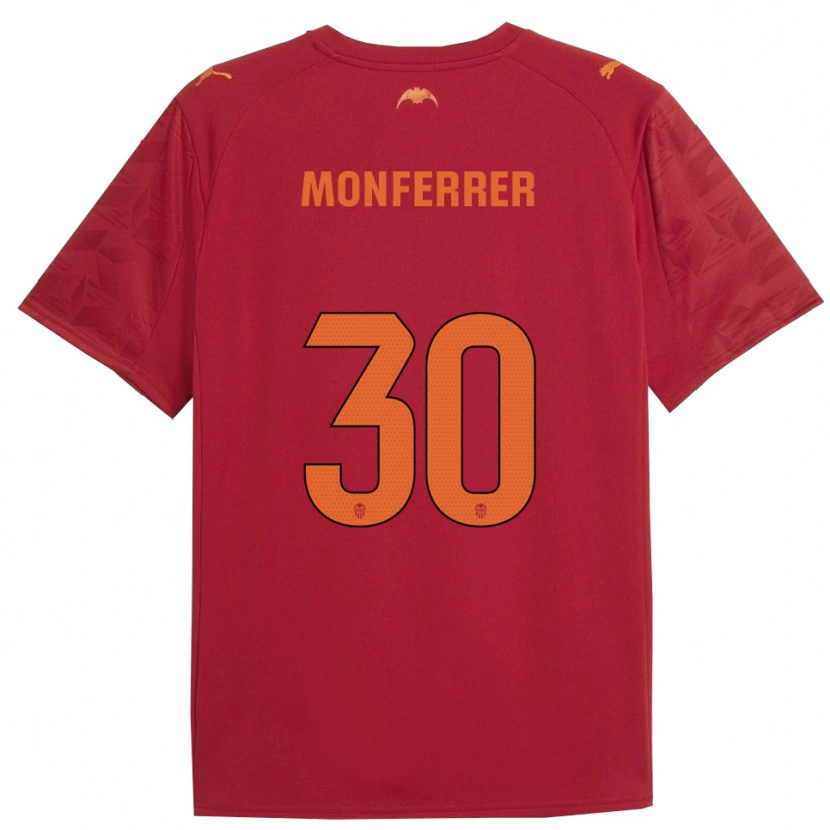 Danxen Barn Miguel Monferrer #30 Rød Oransje Bortetrøye Drakt Trøye 2025/26 Skjorter T-Skjorte