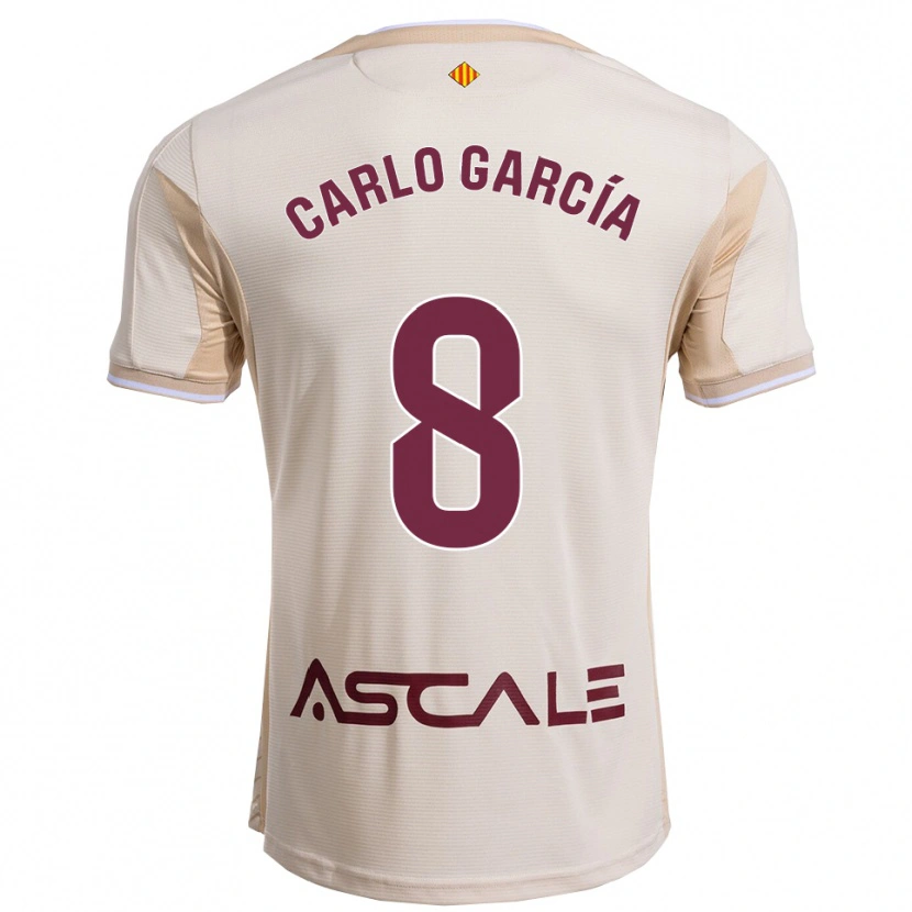 Danxen Barn Carlo García #8 Off-White Burgunder Bortetrøye Drakt Trøye 2025/26 Skjorter T-Skjorte