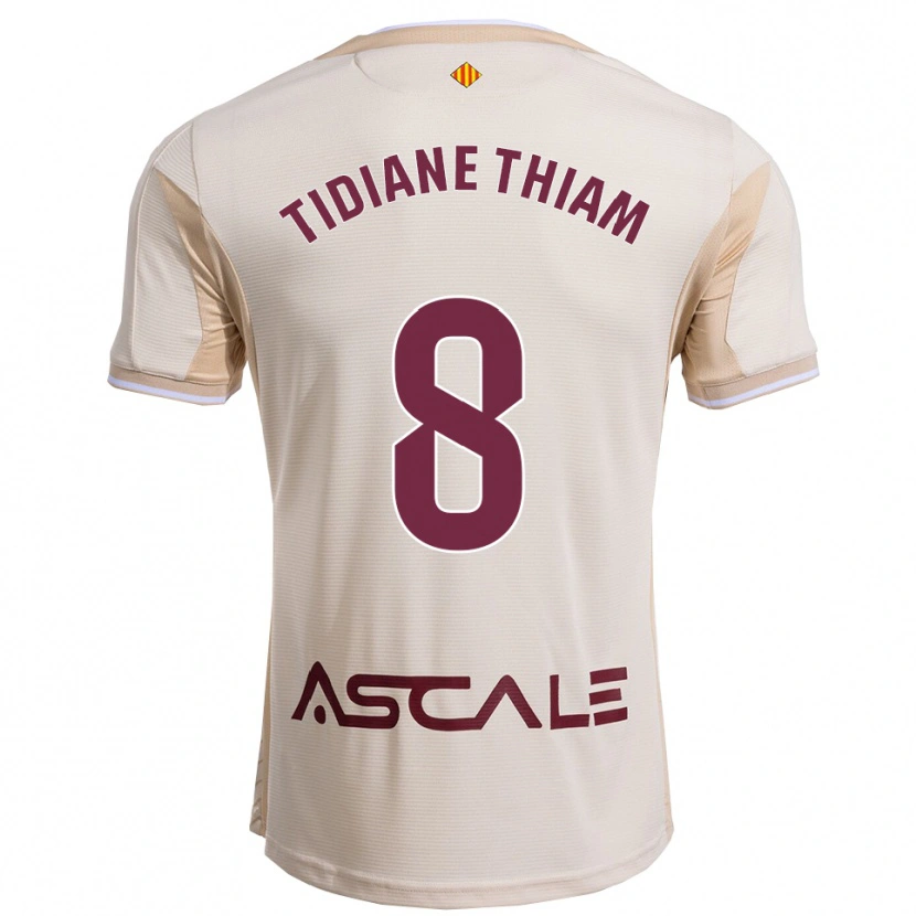 Danxen Barn Cheikh Tidiane Thiam #8 Off-White Burgunder Bortetrøye Drakt Trøye 2025/26 Skjorter T-Skjorte