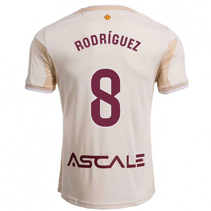 Danxen Barn Unai Rodríguez #8 Off-White Burgunder Bortetrøye Drakt Trøye 2025/26 Skjorter T-Skjorte