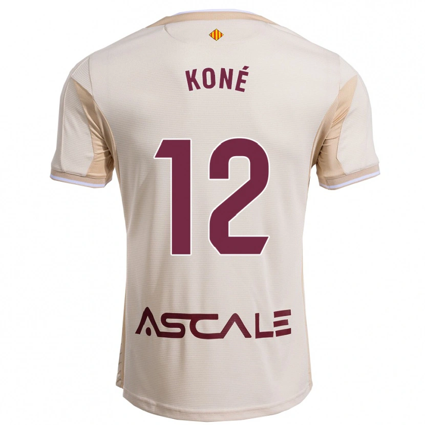 Danxen Barn Ayouba Koné #12 Off-White Burgunder Bortetrøye Drakt Trøye 2025/26 Skjorter T-Skjorte