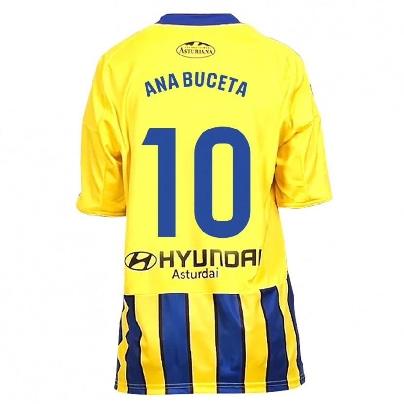 Danxen Barn Ana Buceta #10 Gul Blå Bortetrøye Drakt Trøye 2025/26 Skjorter T-Skjorte