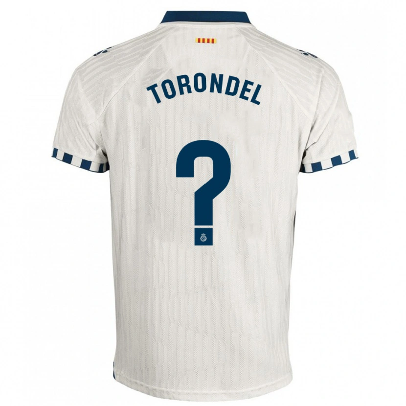 Danxen Barn Aitor Torondel #0 Hvit Blå Bortetrøye Drakt Trøye 2025/26 Skjorter T-Skjorte