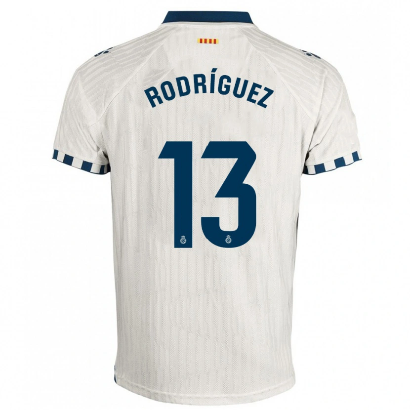 Danxen Barn Joel Rodríguez #13 Hvit Blå Bortetrøye Drakt Trøye 2025/26 Skjorter T-Skjorte