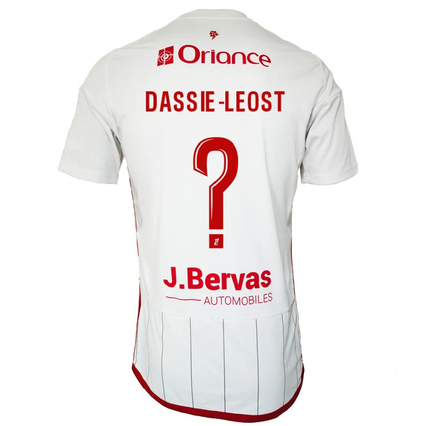 Danxen Barn Leila Dassie-Leost #0 Hvit Rød Bortetrøye Drakt Trøye 2025/26 Skjorter T-Skjorte
