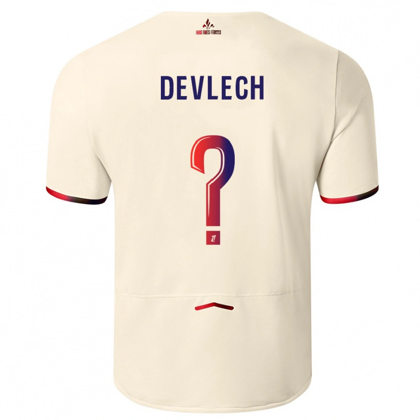 Danxen Barn Gwenaëlle Devleesschauwer #0 Off-White Rød Bortetrøye Drakt Trøye 2025/26 Skjorter T-Skjorte