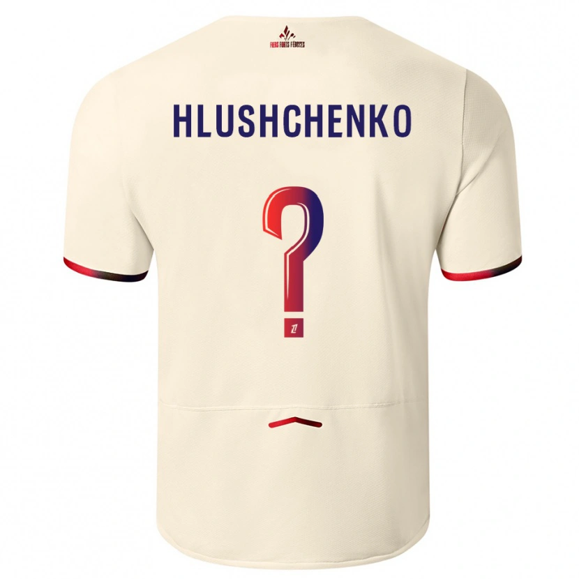 Danxen Barn Inna Hlushchenko #0 Off-White Rød Bortetrøye Drakt Trøye 2025/26 Skjorter T-Skjorte