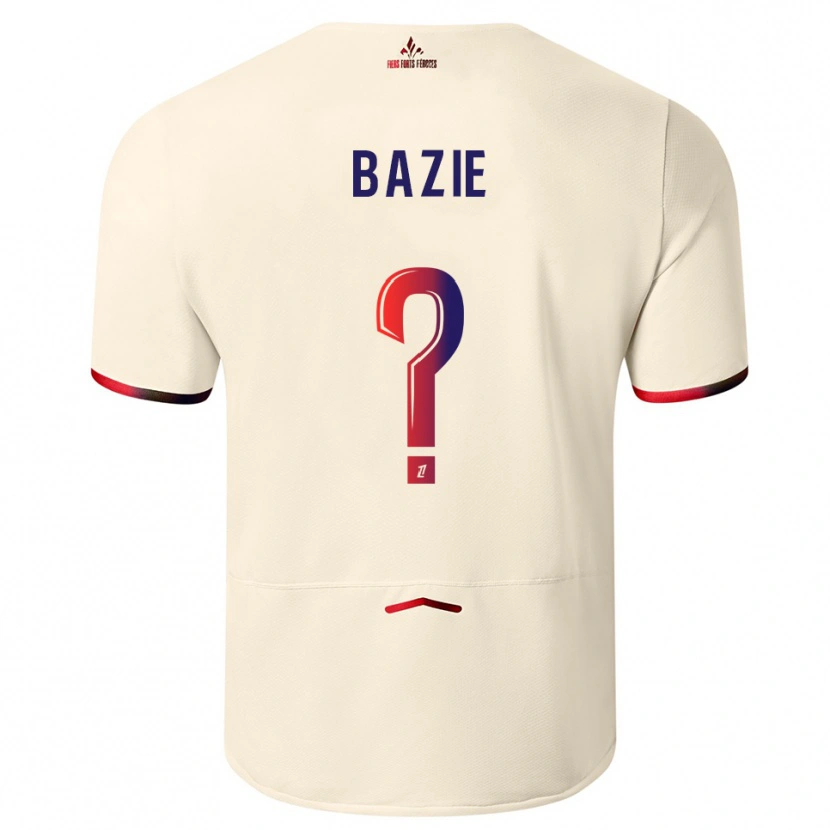 Danxen Barn Joffrey Bazie #0 Off-White Rød Bortetrøye Drakt Trøye 2025/26 Skjorter T-Skjorte