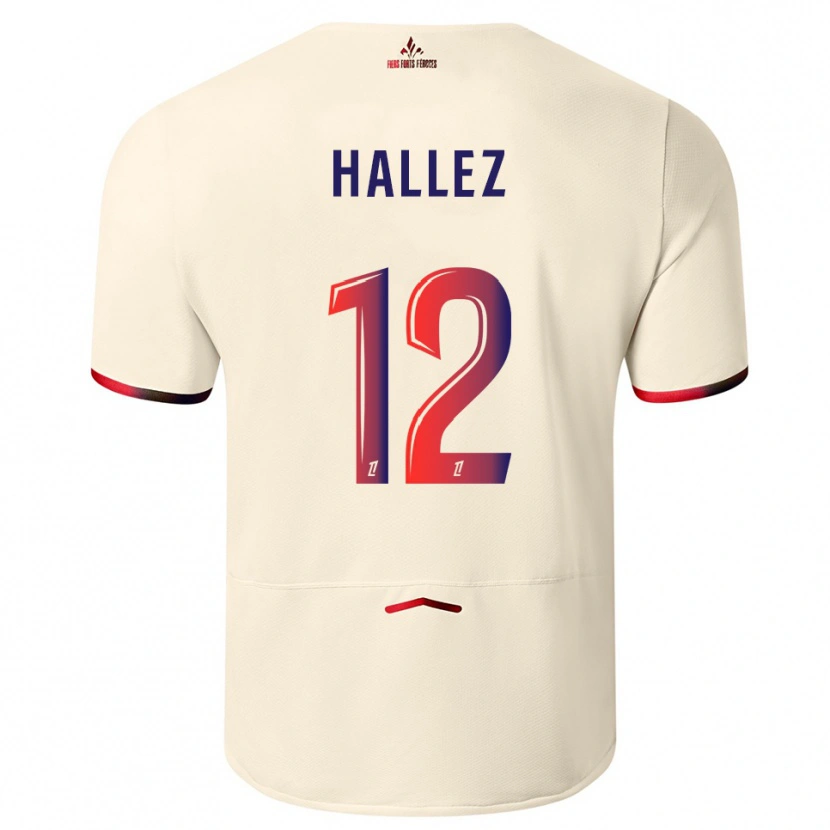 Danxen Barn Alexis Hallez #12 Off-White Rød Bortetrøye Drakt Trøye 2025/26 Skjorter T-Skjorte