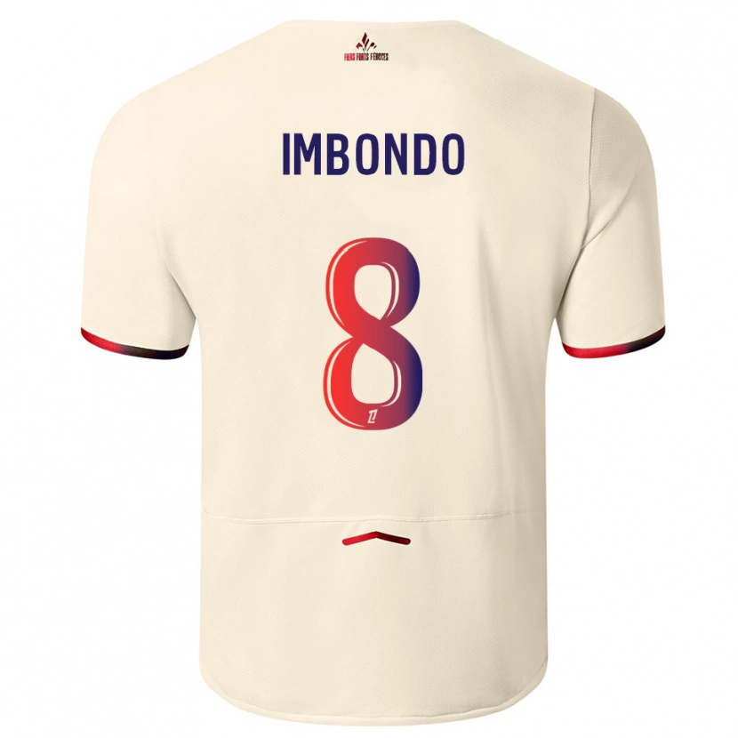 Danxen Barn Ramses Imbondo #8 Off-White Rød Bortetrøye Drakt Trøye 2025/26 Skjorter T-Skjorte