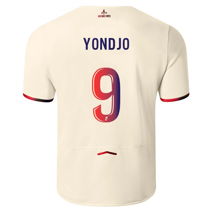 Danxen Barn Angel Yondjo #9 Off-White Rød Bortetrøye Drakt Trøye 2025/26 Skjorter T-Skjorte