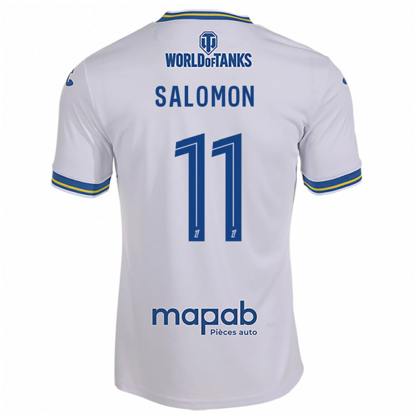 Danxen Barn Enzo Salomon #11 Hvit Lyseblå Bortetrøye Drakt Trøye 2025/26 Skjorter T-Skjorte