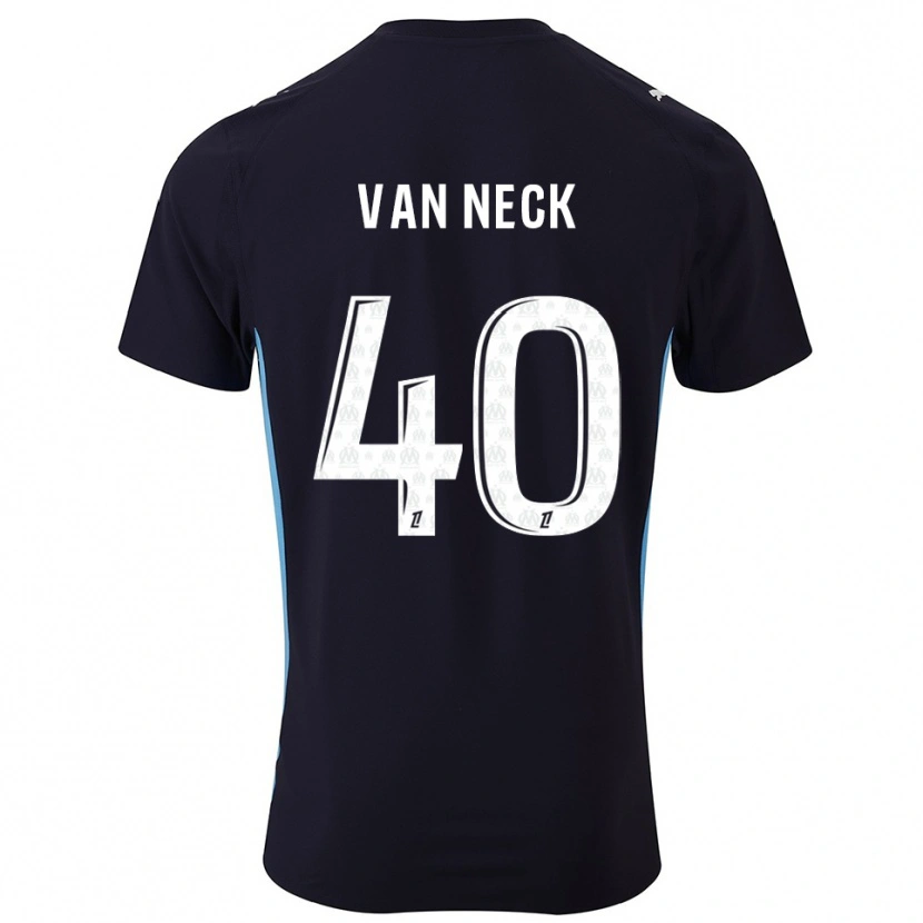 Danxen Barn Jelle Van Neck #40 Svart Lyseblå Bortetrøye Drakt Trøye 2025/26 Skjorter T-Skjorte