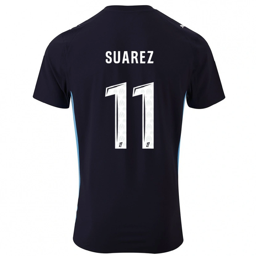 Danxen Barn Luis Suarez #11 Svart Lyseblå Bortetrøye Drakt Trøye 2025/26 Skjorter T-Skjorte