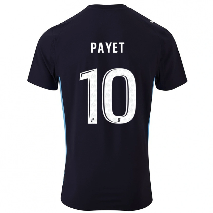 Danxen Barn Dimitri Payet #10 Svart Lyseblå Bortetrøye Drakt Trøye 2025/26 Skjorter T-Skjorte