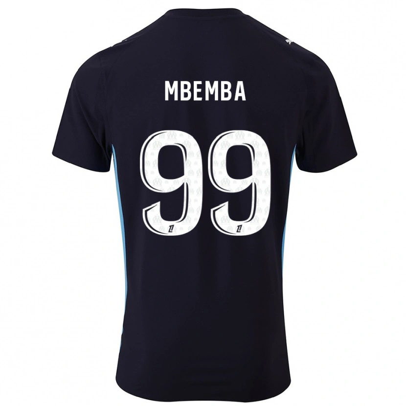 Danxen Barn Chancel Mbemba #99 Svart Lyseblå Bortetrøye Drakt Trøye 2025/26 Skjorter T-Skjorte