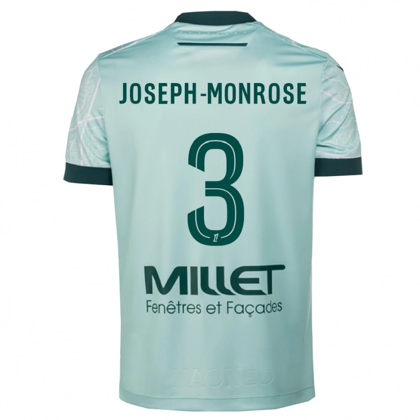 Danxen Barn Florian Joseph-Monrose #3 Grønn Hvit Bortetrøye Drakt Trøye 2025/26 Skjorter T-Skjorte