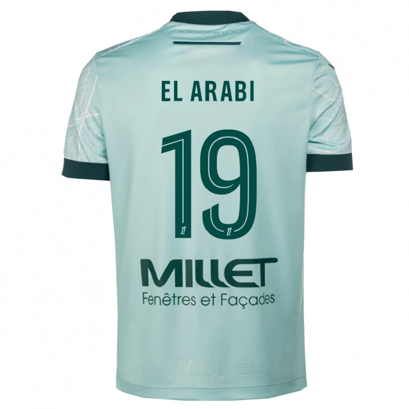 Danxen Barn Youssef El Arabi #19 Grønn Hvit Bortetrøye Drakt Trøye 2025/26 Skjorter T-Skjorte
