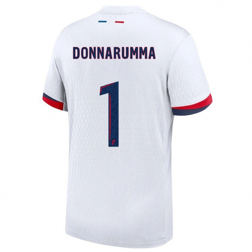 Danxen Barn Gianluigi Donnarumma #1 Hvit Rød Bortetrøye Drakt Trøye 2025/26 Skjorter T-Skjorte