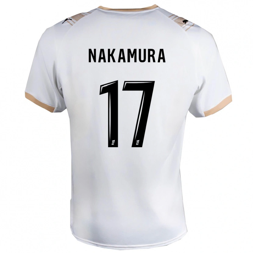 Danxen Barn Keito Nakamura #17 Hvit Svart Bortetrøye Drakt Trøye 2025/26 Skjorter T-Skjorte