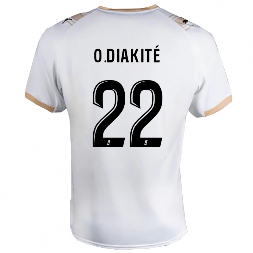 Danxen Barn Oumar Diakité #22 Hvit Svart Bortetrøye Drakt Trøye 2025/26 Skjorter T-Skjorte