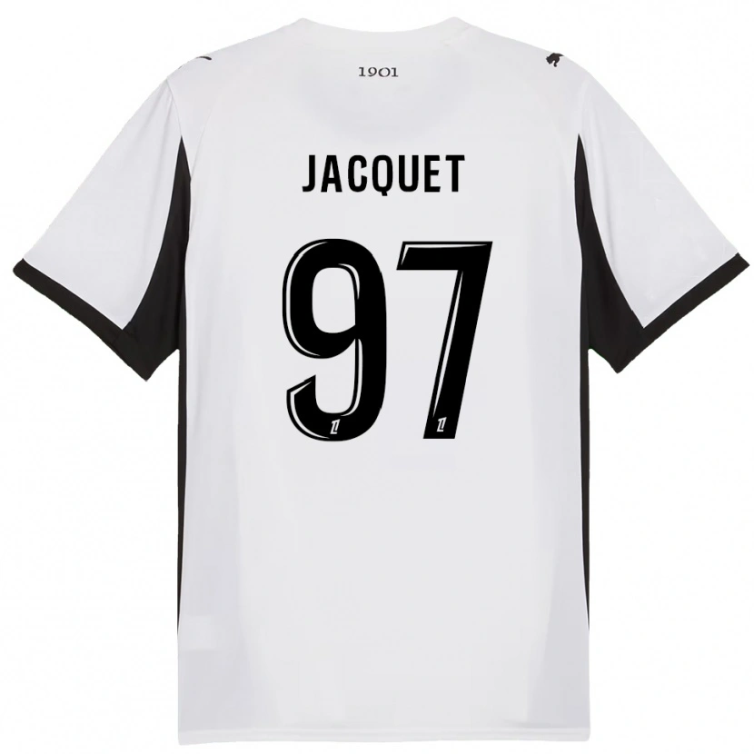 Danxen Barn Jérémy Jacquet #97 Hvit Svart Bortetrøye Drakt Trøye 2025/26 Skjorter T-Skjorte