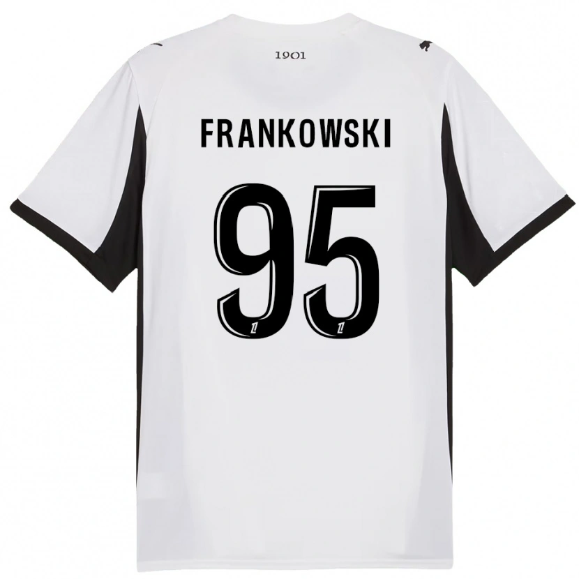 Danxen Barn Przemyslaw Frankowski #95 Hvit Svart Bortetrøye Drakt Trøye 2025/26 Skjorter T-Skjorte