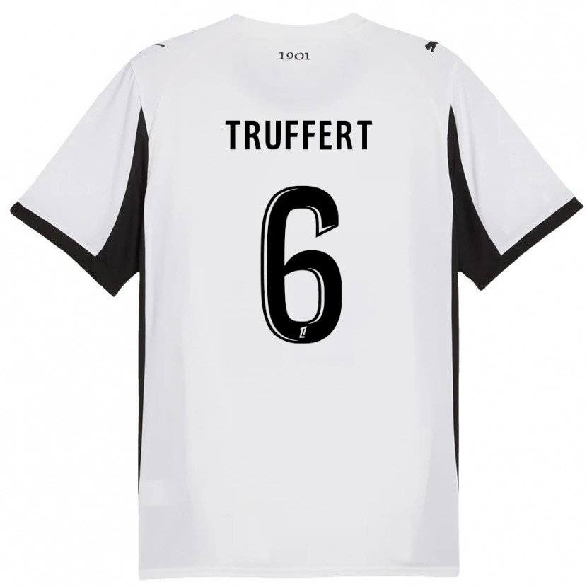 Danxen Barn Florian Truffert #6 Hvit Svart Bortetrøye Drakt Trøye 2025/26 Skjorter T-Skjorte