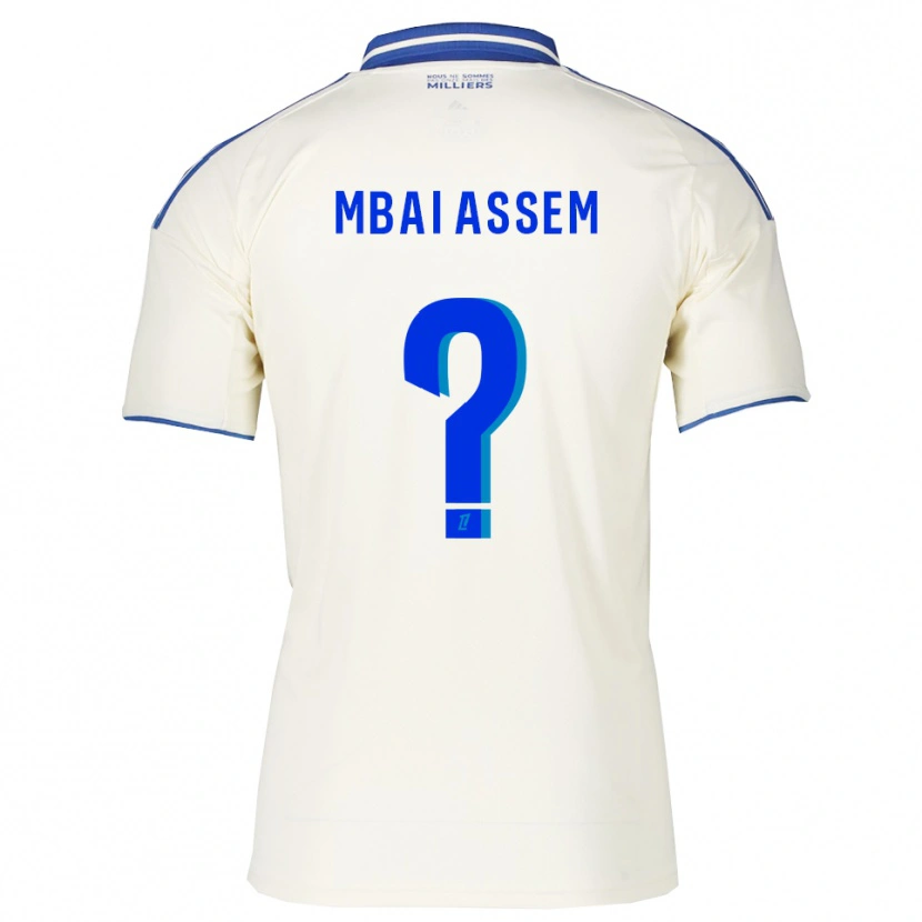 Danxen Barn Chris Mbaï-Assem #0 Champagne Blå Bortetrøye Drakt Trøye 2025/26 Skjorter T-Skjorte
