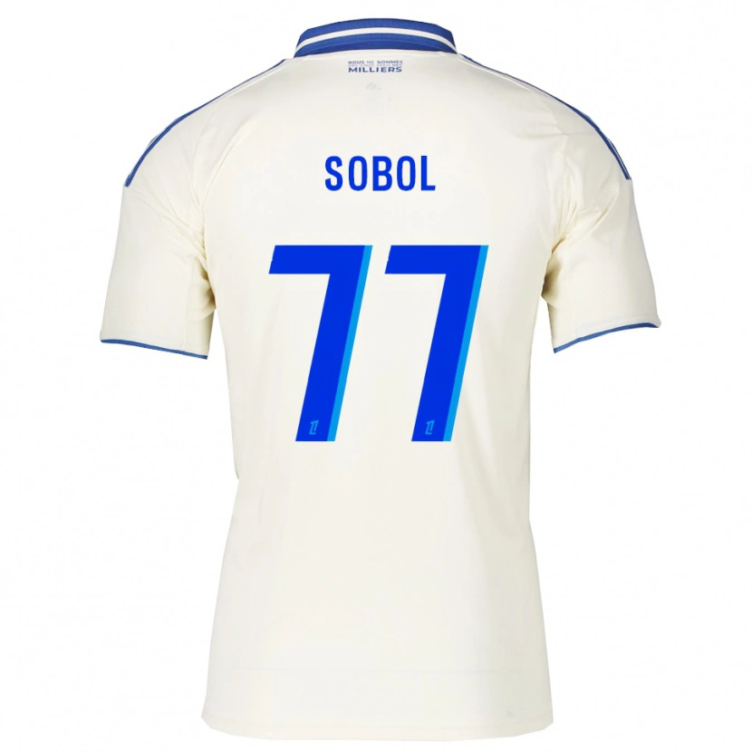 Danxen Barn Eduard Sobol #77 Champagne Blå Bortetrøye Drakt Trøye 2025/26 Skjorter T-Skjorte