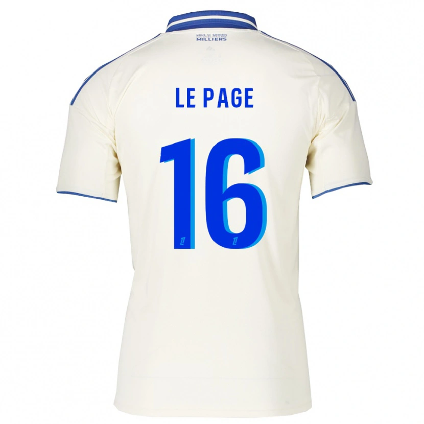 Danxen Barn Manon Le Page #16 Champagne Blå Bortetrøye Drakt Trøye 2025/26 Skjorter T-Skjorte