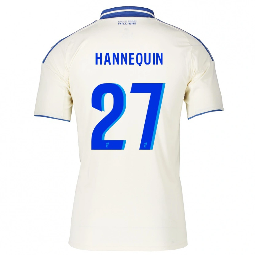 Danxen Barn Laurine Hannequin #27 Champagne Blå Bortetrøye Drakt Trøye 2025/26 Skjorter T-Skjorte