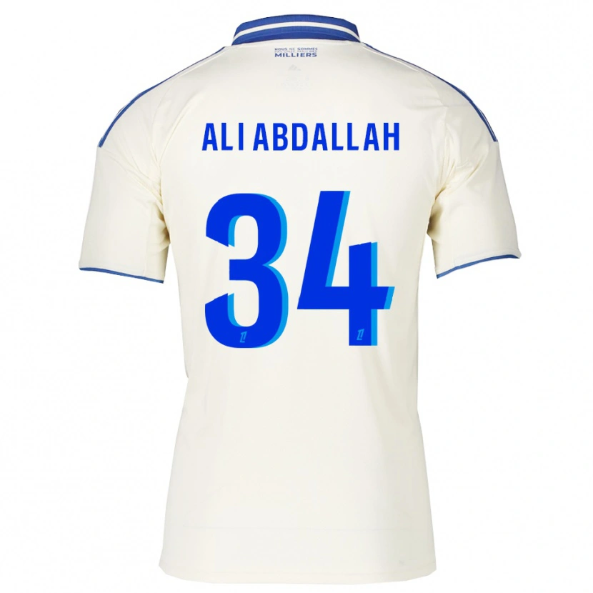 Danxen Barn Aboubacar Ali Abdallah #34 Champagne Blå Bortetrøye Drakt Trøye 2025/26 Skjorter T-Skjorte