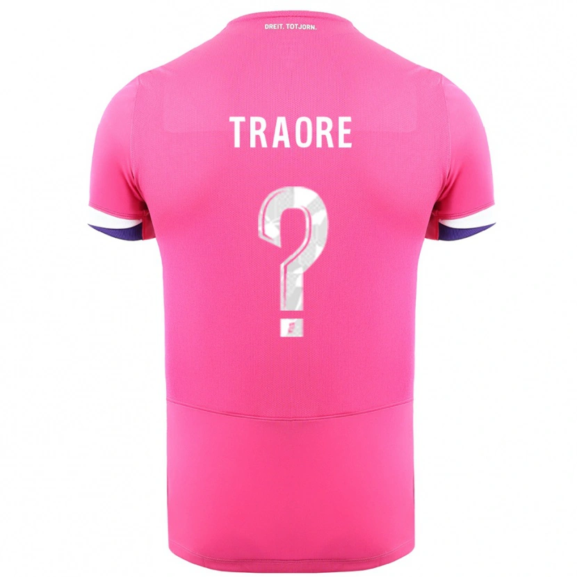 Danxen Barn Bonota Traoré #0 Rosa Hvit Bortetrøye Drakt Trøye 2025/26 Skjorter T-Skjorte