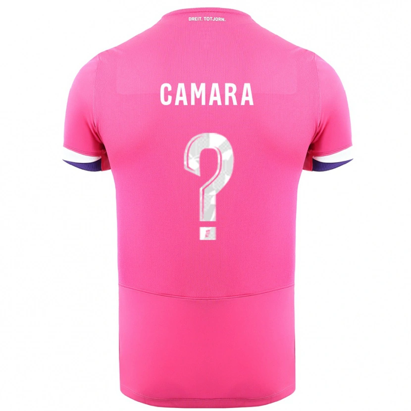 Danxen Barn Amadou Camara #0 Rosa Hvit Bortetrøye Drakt Trøye 2025/26 Skjorter T-Skjorte