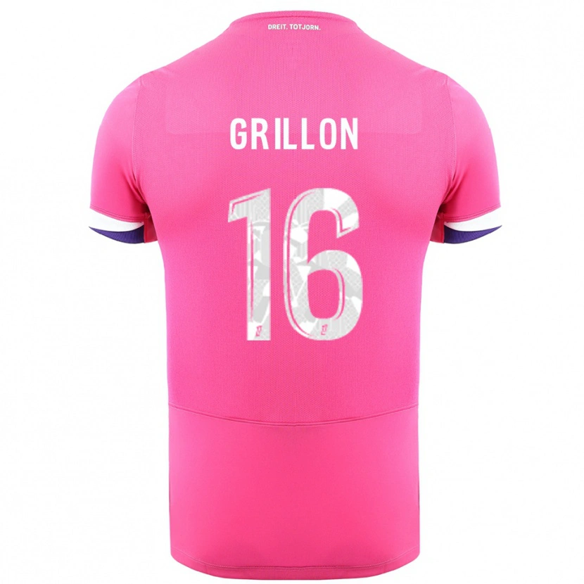 Danxen Barn Gaëlle Grillon #16 Rosa Hvit Bortetrøye Drakt Trøye 2025/26 Skjorter T-Skjorte