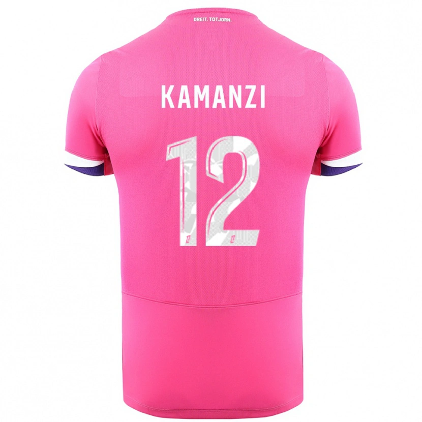 Danxen Barn Warren Kamanzi #12 Rosa Hvit Bortetrøye Drakt Trøye 2025/26 Skjorter T-Skjorte