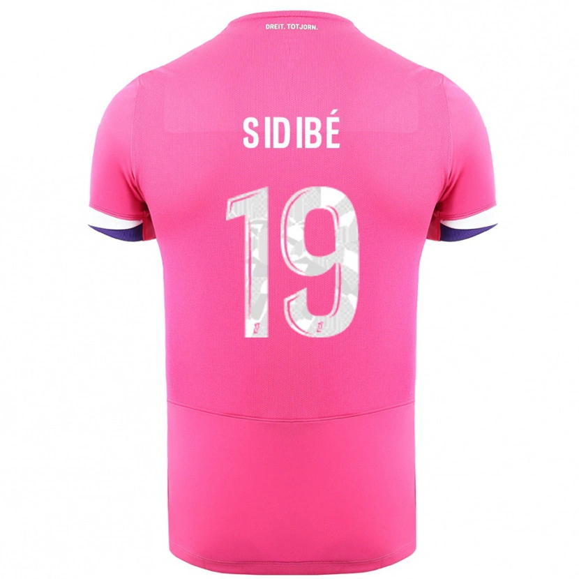 Danxen Barn Djibril Sidibé #19 Rosa Hvit Bortetrøye Drakt Trøye 2025/26 Skjorter T-Skjorte