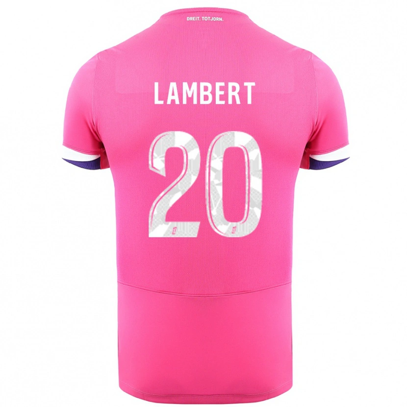 Danxen Barn Sarah Lambert #20 Rosa Hvit Bortetrøye Drakt Trøye 2025/26 Skjorter T-Skjorte
