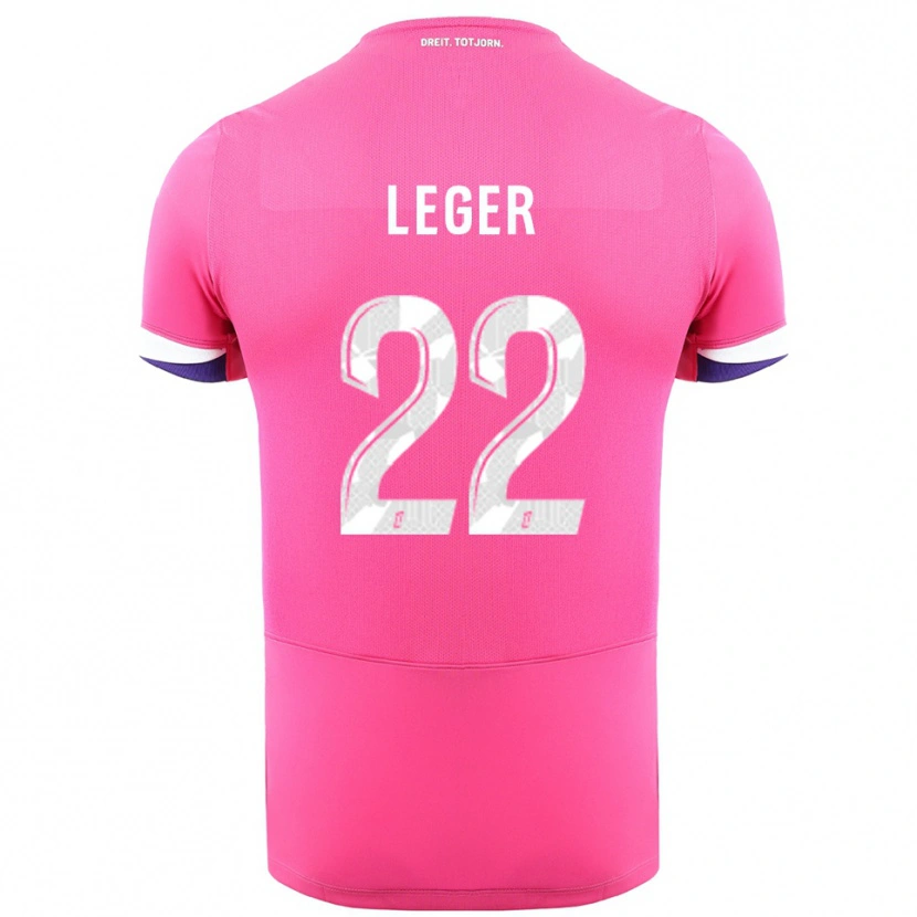 Danxen Barn Christelle Léger #22 Rosa Hvit Bortetrøye Drakt Trøye 2025/26 Skjorter T-Skjorte