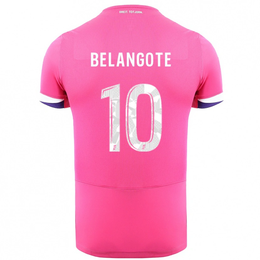 Danxen Barn Aël Belangote #10 Rosa Hvit Bortetrøye Drakt Trøye 2025/26 Skjorter T-Skjorte