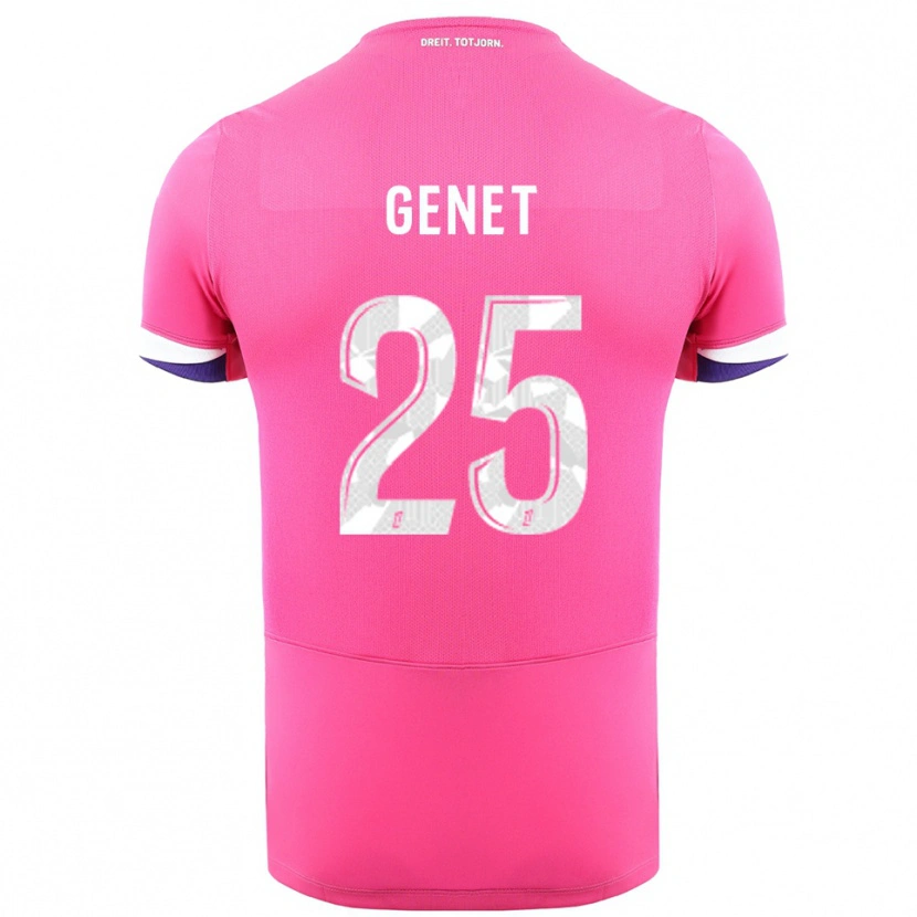 Danxen Barn Marine Genet #25 Rosa Hvit Bortetrøye Drakt Trøye 2025/26 Skjorter T-Skjorte