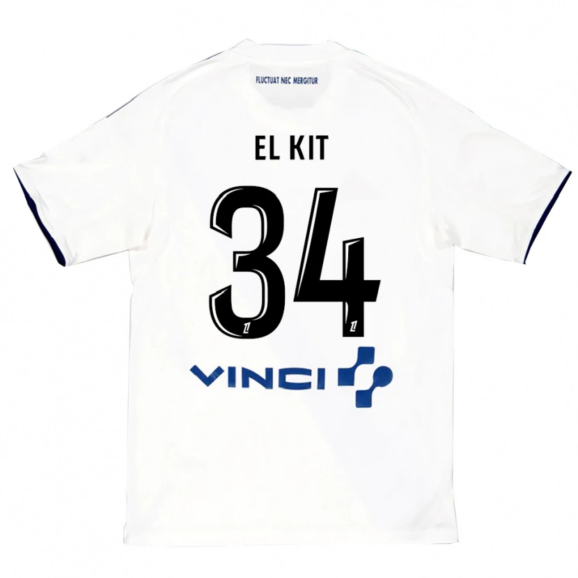 Danxen Barn Kamil El Kit #34 Hvit Blå Bortetrøye Drakt Trøye 2025/26 Skjorter T-Skjorte