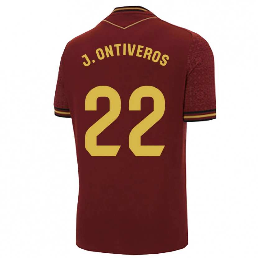Danxen Barn Javi Ontiveros #22 Burgunder Gull Bortetrøye Drakt Trøye 2025/26 Skjorter T-Skjorte