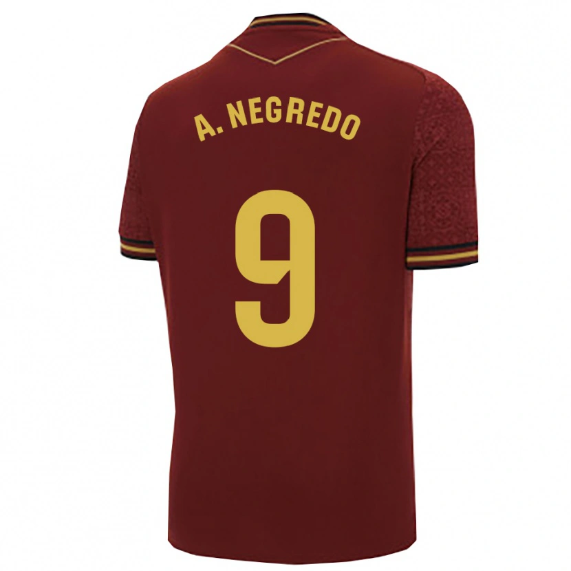 Danxen Barn Álvaro Negredo #9 Burgunder Gull Bortetrøye Drakt Trøye 2025/26 Skjorter T-Skjorte