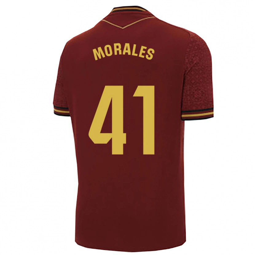 Danxen Barn Luis Morales #41 Burgunder Gull Bortetrøye Drakt Trøye 2025/26 Skjorter T-Skjorte